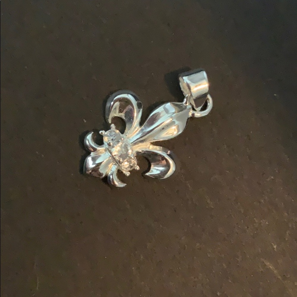 Sterling Silver Fleur De Lis necklace charm